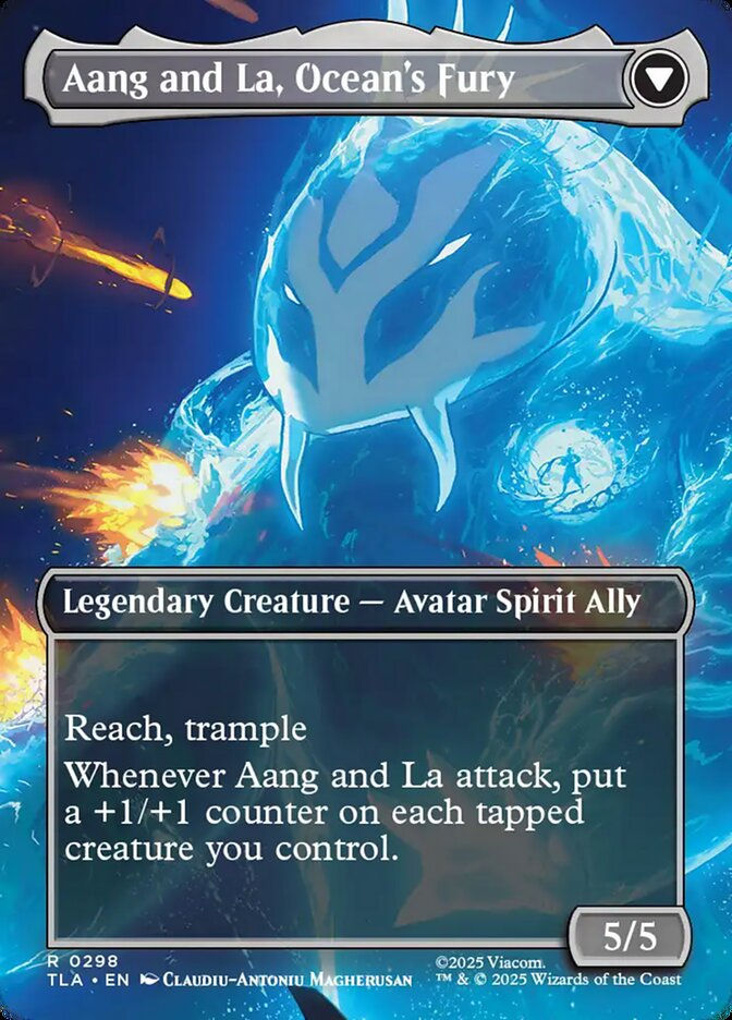Aang, Swift Savior // Aang and La, Ocean's Fury (TLA) (298) / Borderless — cara 2 de 2
