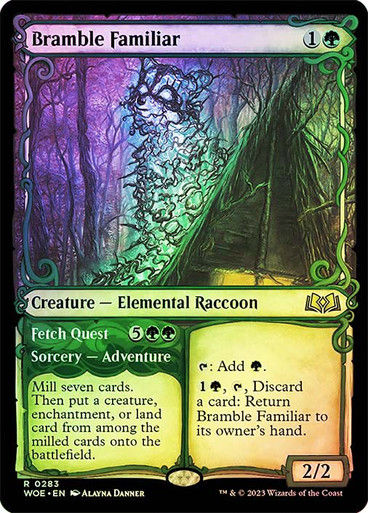 Bramble Familiar // Fetch Quest (woe) / Showcase Foil