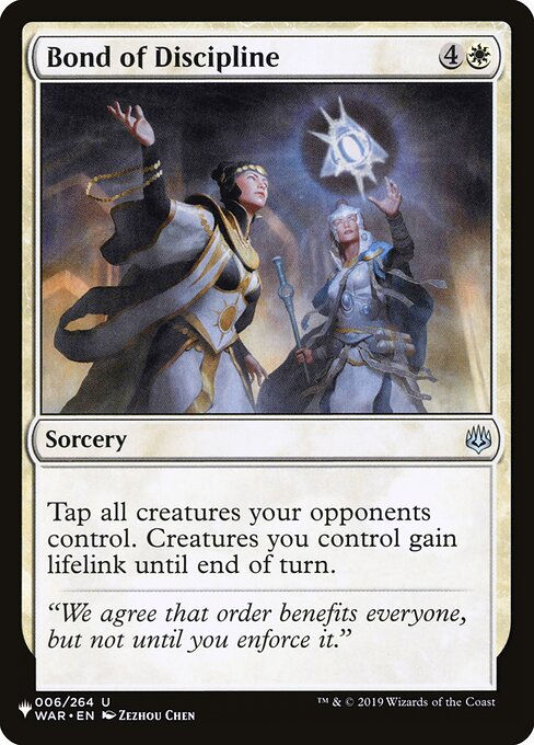 Bond of Discipline (PLST) (WAR-6)