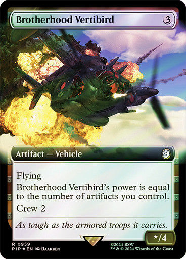 Brotherhood Vertibird (pip) (959) / Extended Surge Foil