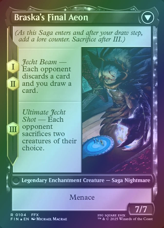 Jecht, Reluctant Guardian // Braska's Final Aeon (PFIN) (104s) / Foil — cara 2 de 2