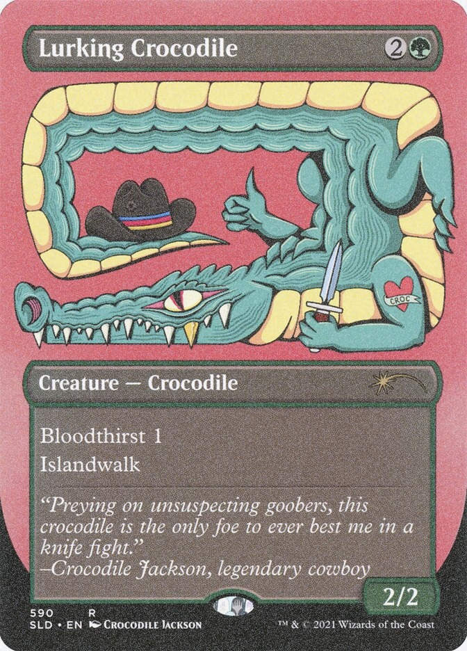 Lurking Crocodile (SLD) (590) / Borderless / Foil Etched