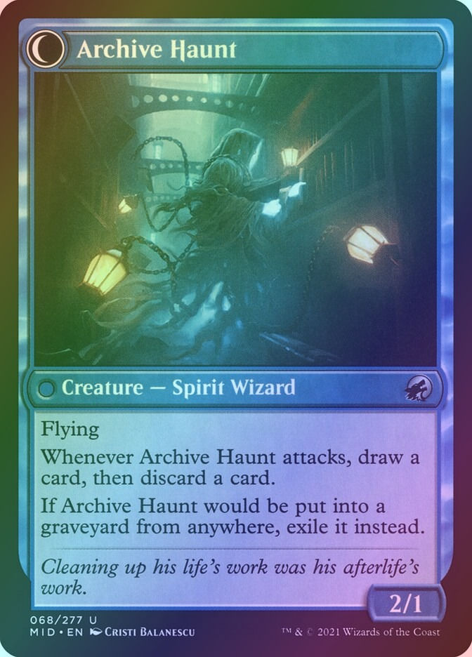 Overwhelmed Archivist // Archive Haunt (MID) (68) / Foil — cara 2 de 2