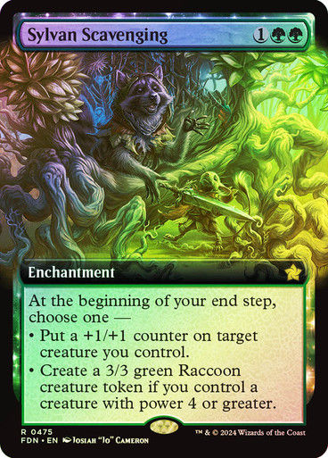 Sylvan Scavenging (FDN) (475) / Foil / Extended Art