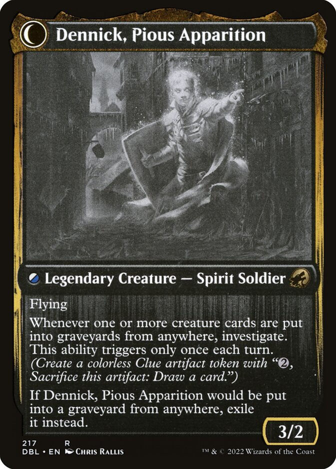 Dennick, Pious Apprentice // Dennick, Pious Apparition (DBL) (217) — cara 2 de 2