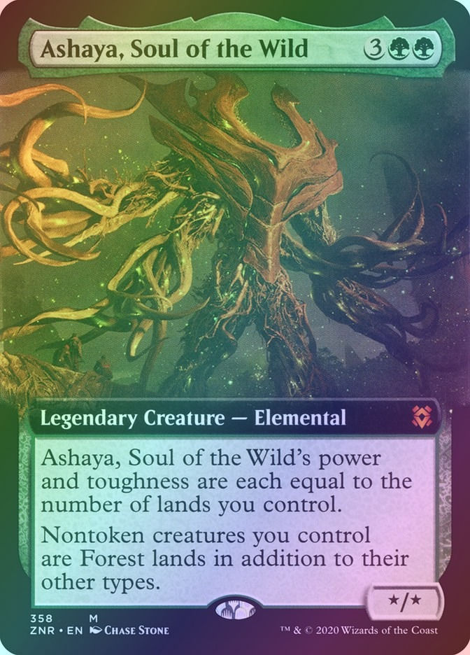 Ashaya, Soul of the Wild (ZNR) (358) / Extended Art / Foil
