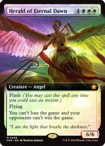 Herald of Eternal Dawn (FDN) (446) / Foil / Extended Art
