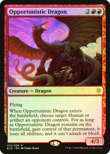 Opportunistic Dragon (ELD) (133) / Foil