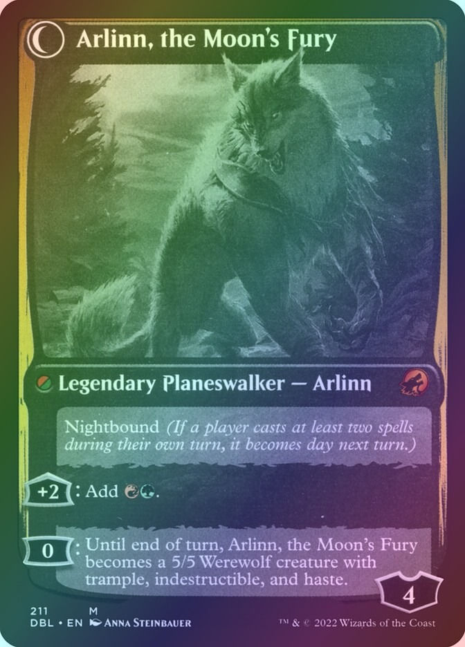 Arlinn, the Pack's Hope // Arlinn, the Moon's Fury (DBL) (211) / Foil — cara 2 de 2