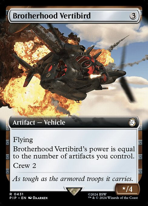 Brotherhood Vertibird (pip) (431) / Extended Art