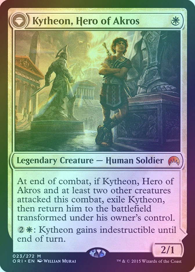 Kytheon, Hero of Akros // Gideon, Battle-Forged (ORI) (23) / Foil — cara 1 de 2