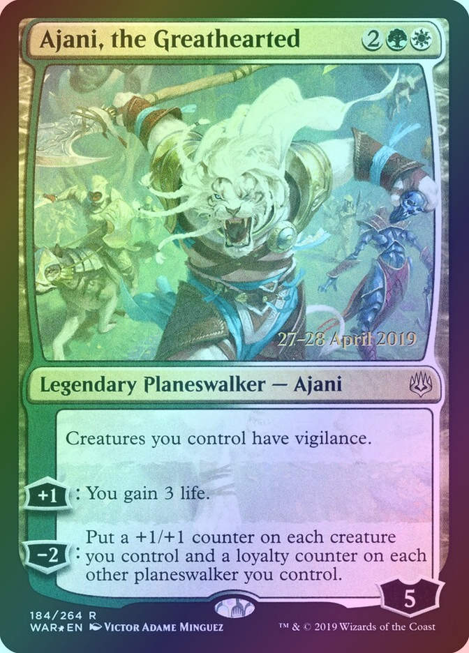 Ajani, the Greathearted (PWAR) (184s) / Foil