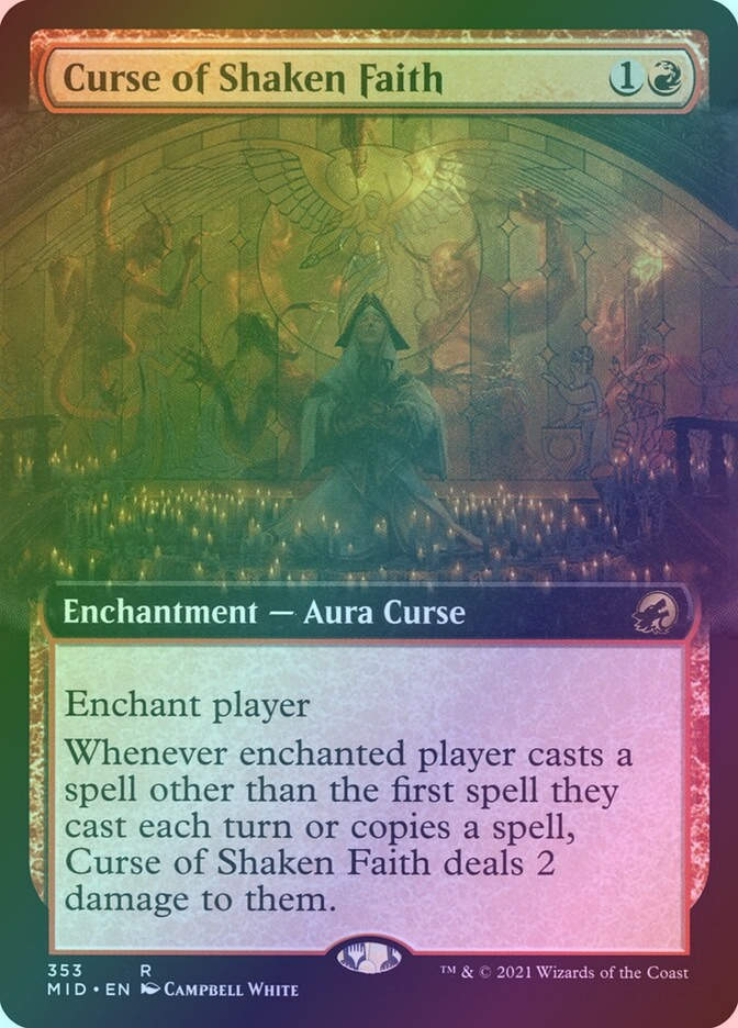 Curse of Shaken Faith (MID) (353) / Extended Art / Foil