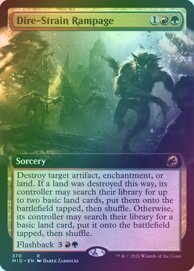 Dire-Strain Rampage (MID) (370) / Extended Art / Foil