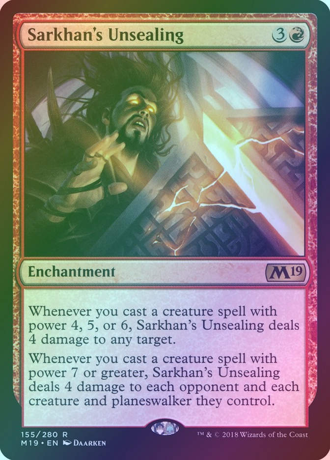 Sarkhan's Unsealing (M19) (155) / Foil