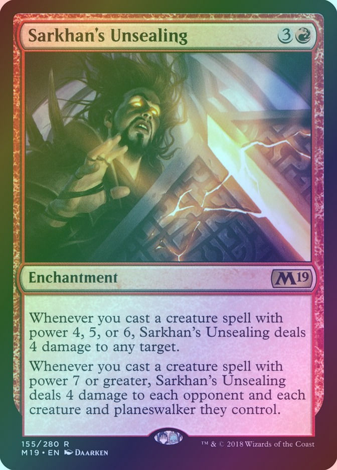 Sarkhan's Unsealing (M19) (155) / Foil