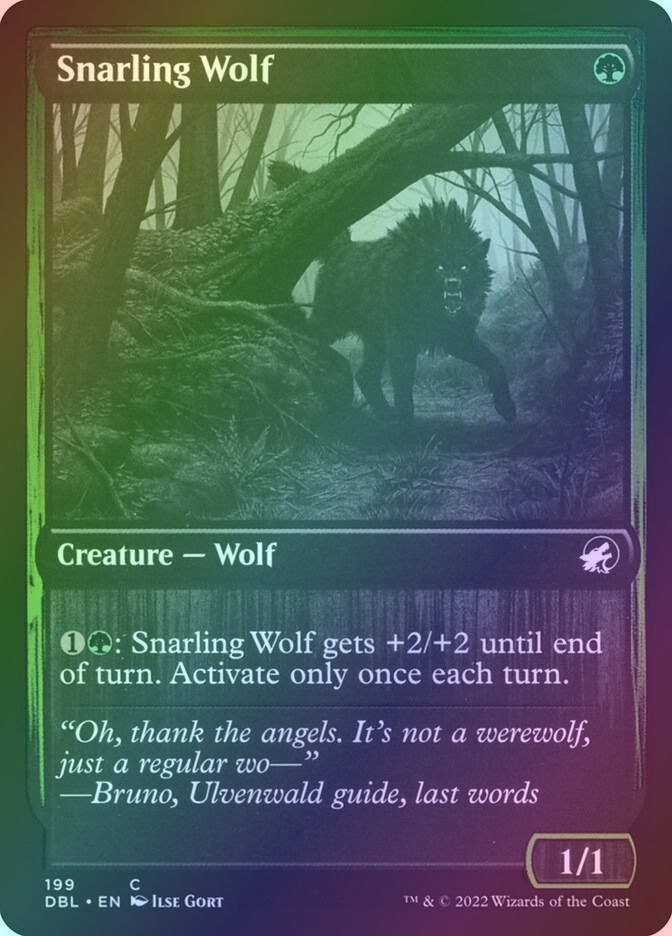 Snarling Wolf (DBL) (199) / Foil