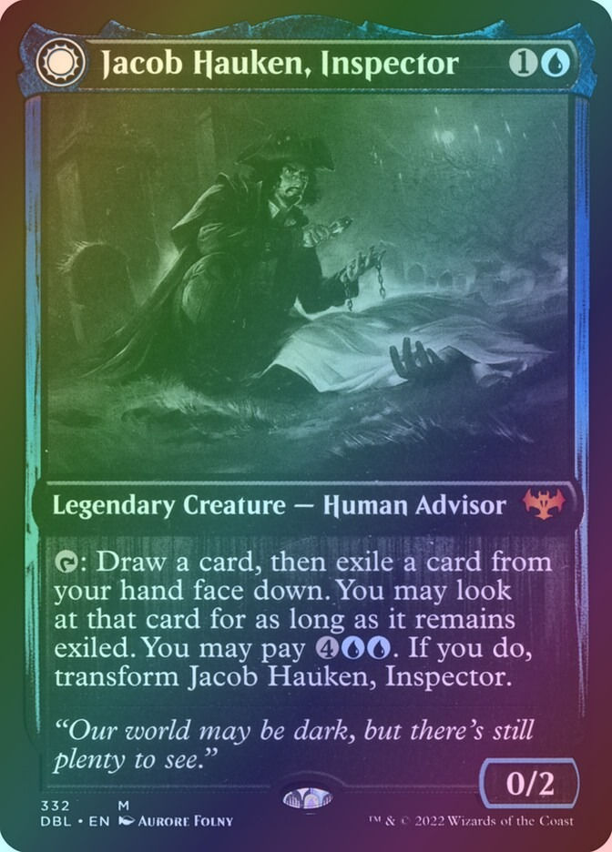 Jacob Hauken, Inspector // Hauken's Insight (DBL) (332) / Foil — cara 1 de 2