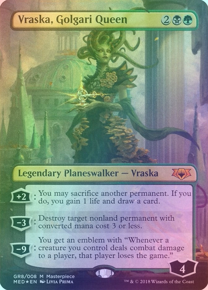 Vraska, Golgari Queen (MED) (GR8) / Borderless / Foil
