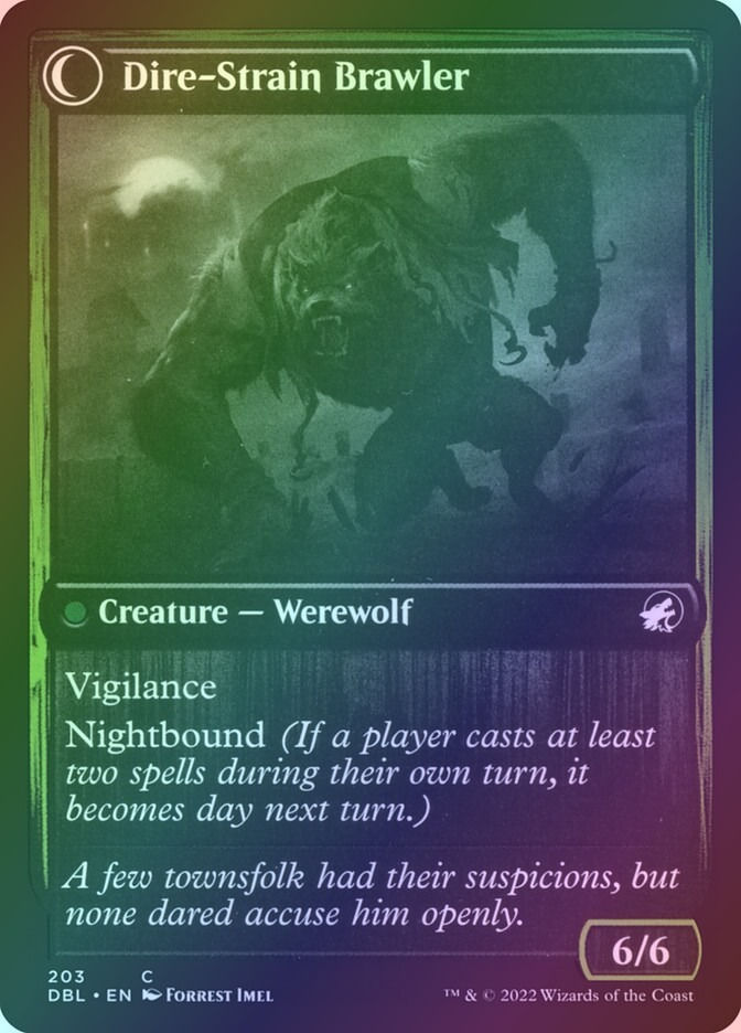 Tireless Hauler // Dire-Strain Brawler (DBL) (203) / Foil — cara 2 de 2