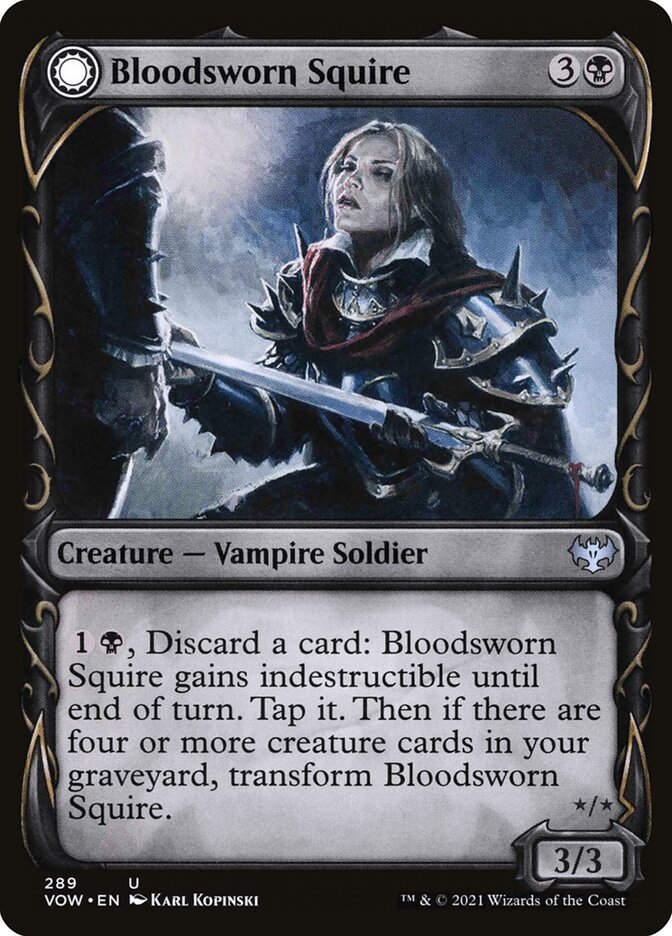 Bloodsworn Squire // Bloodsworn Knight (VOW) (289) / Showcase