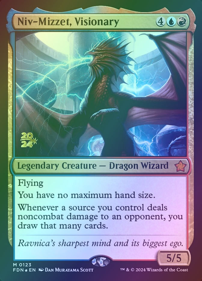 Niv-Mizzet, Visionary (PFDN) (123s) / Foil