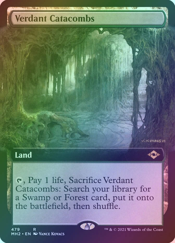 Verdant Catacombs (MH2) (479) / Extended Art / Foil