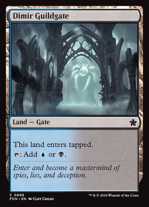 Dimir Guildgate (FDN) (688) (Starter)