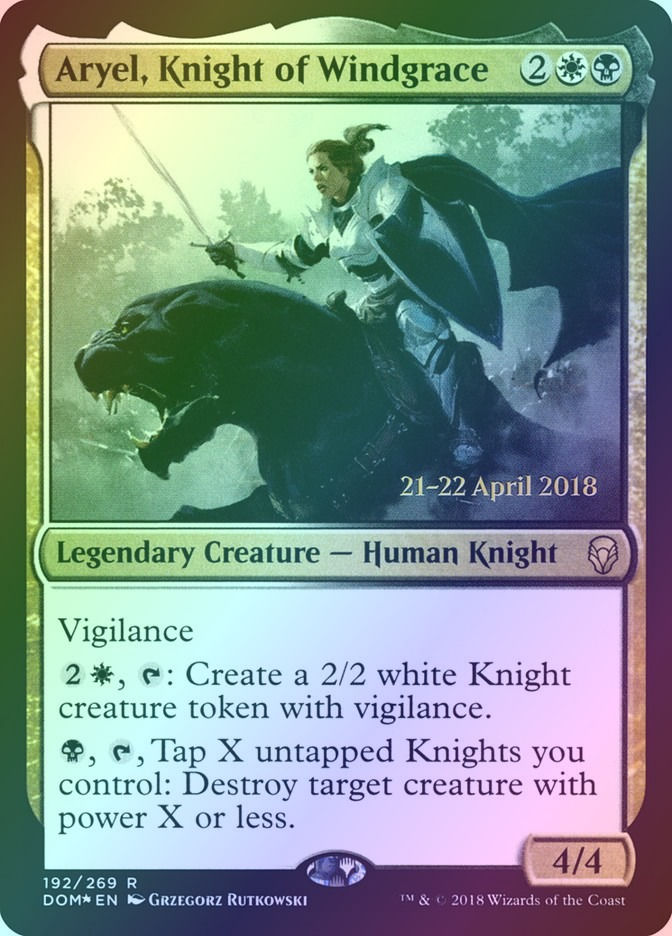 Aryel, Knight of Windgrace (PDOM) (192s) / Foil