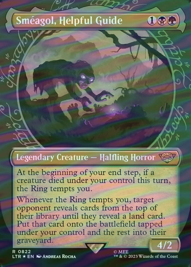 Sméagol, Helpful Guide (LTR) (822) / Borderless / Showcase / Surge Foil