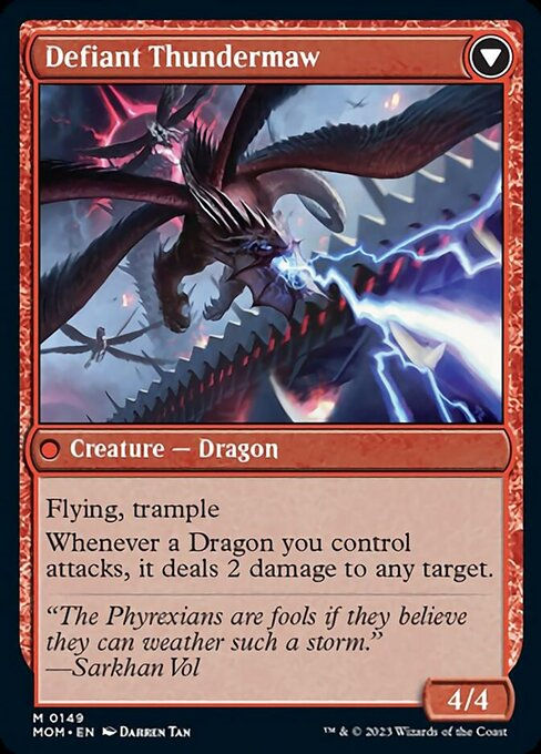 Invasion of Tarkir // Defiant Thundermaw (mom) — cara 2 de 2