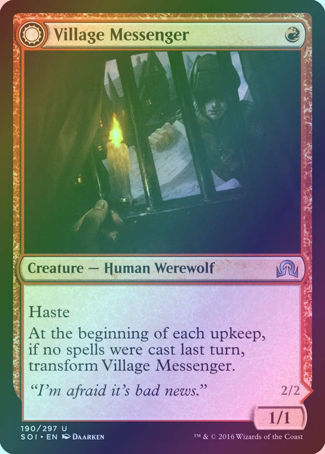 Village Messenger // Moonrise Intruder (SOI) (190) / Foil