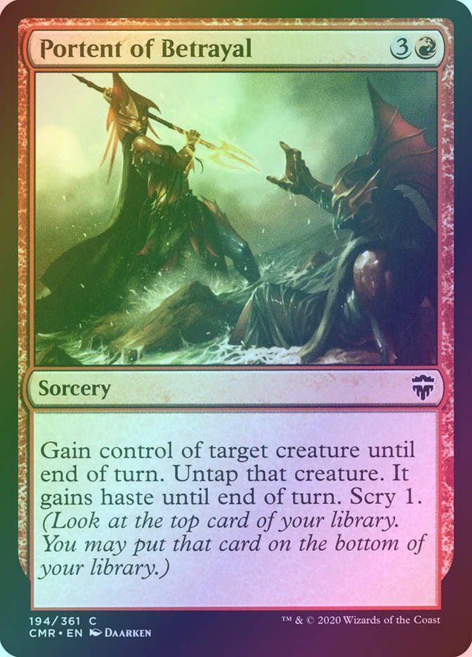 Portent of Betrayal (CMR) (194) / Foil