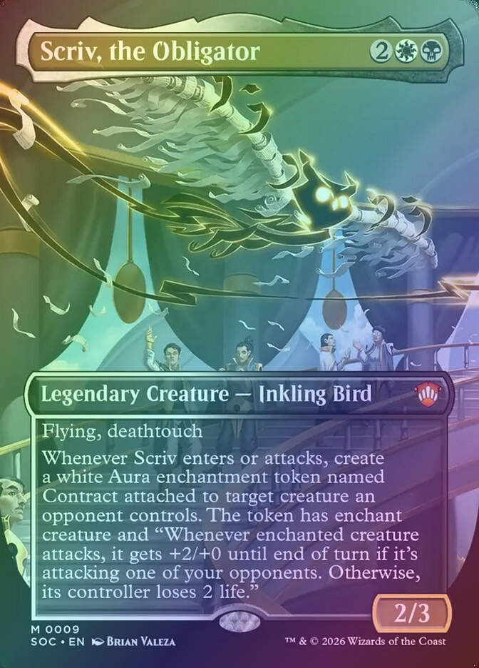 Scriv, the Obligator (SOC) (9) / Borderless / Foil