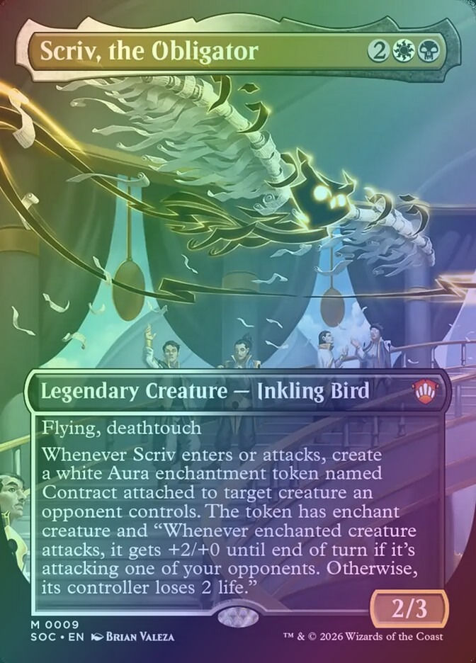 Scriv, the Obligator (SOC) (9) / Borderless / Foil
