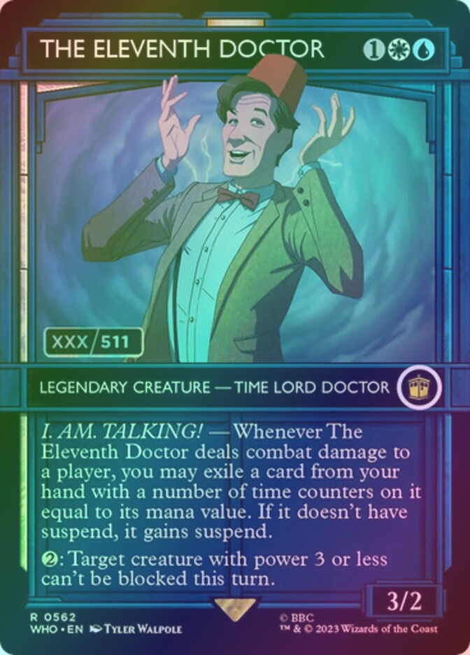 The Eleventh Doctor (WHO) (562z) / Borderless / Showcase / Double Rainbow Foil