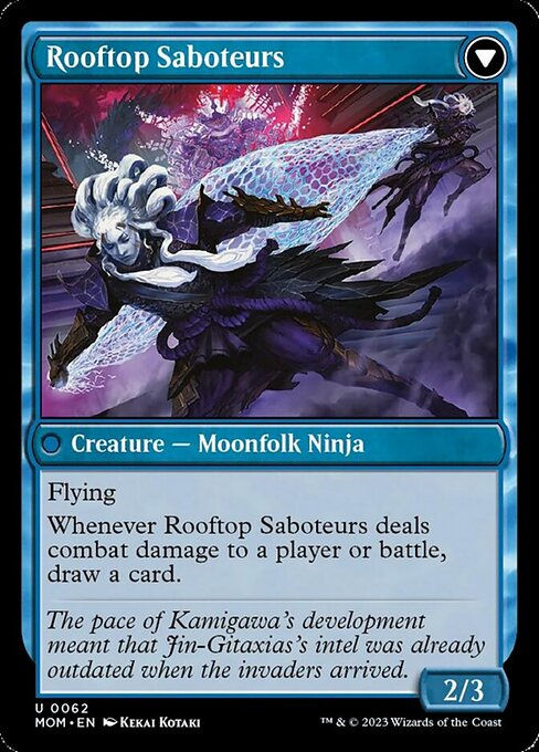 Invasion of Kamigawa // Rooftop Saboteurs (mom) — cara 2 de 2