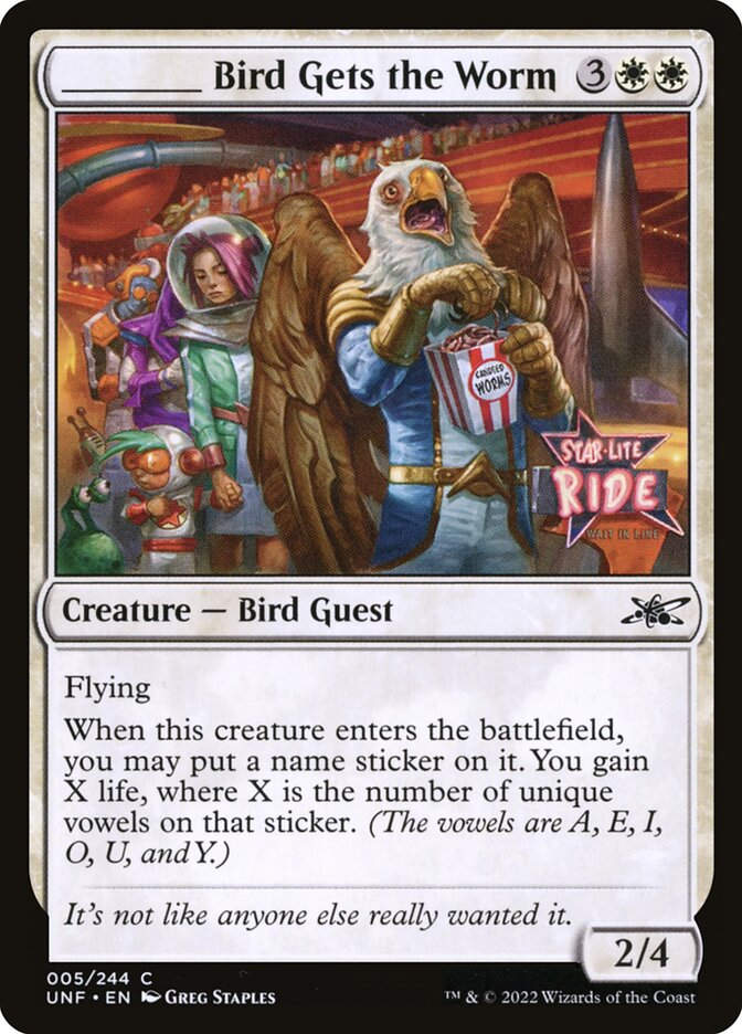 _____ Bird Gets the Worm (UNF) (5)