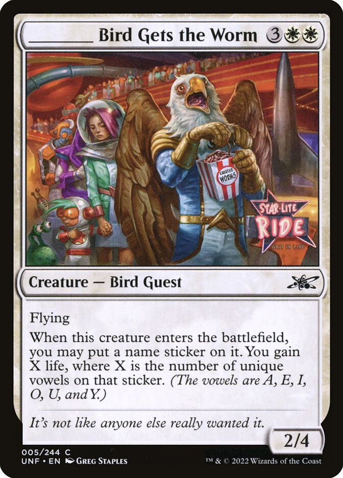 _____ Bird Gets the Worm (UNF) (5)