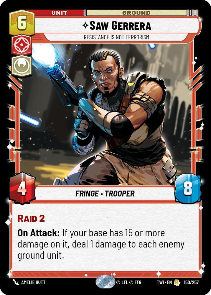 Saw Gerrera - Resistance is Not Terrorism (TWI) (150/257) / Foil