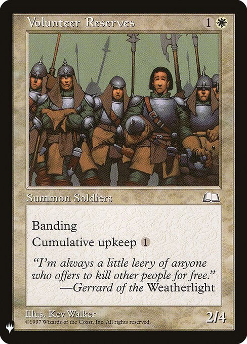 Volunteer Reserves (PLST) (WTH-29)