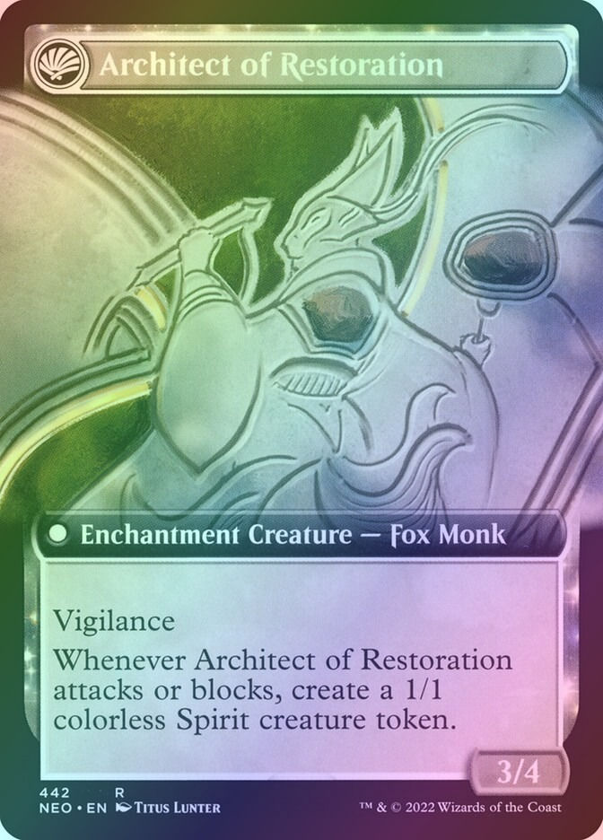 The Restoration of Eiganjo // Architect of Restoration (NEO) (442) / Foil — cara 2 de 2