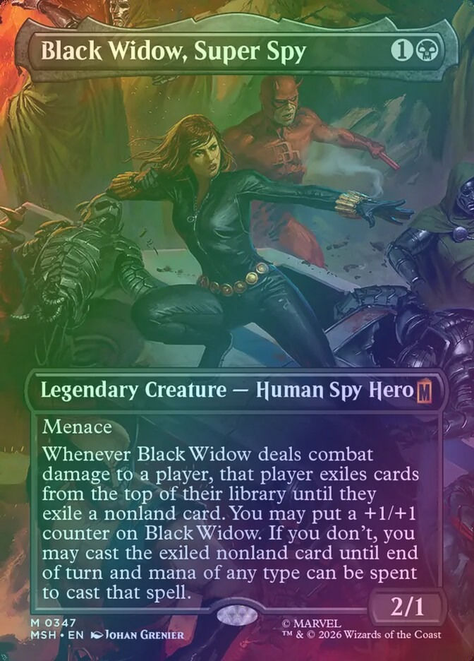 Black Widow, Super Spy (MSH) (347) / Borderless / Foil