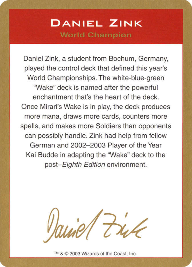 Daniel Zink Bio (WC03) (dz0a)