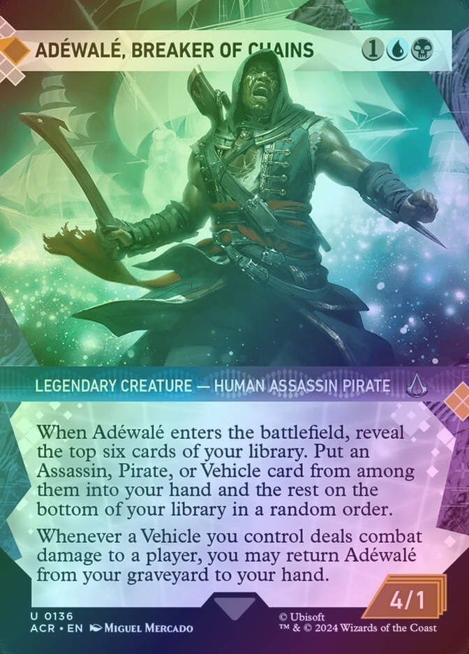 Adéwalé, Breaker of Chains (ACR) (136) / Borderless / Showcase / Foil