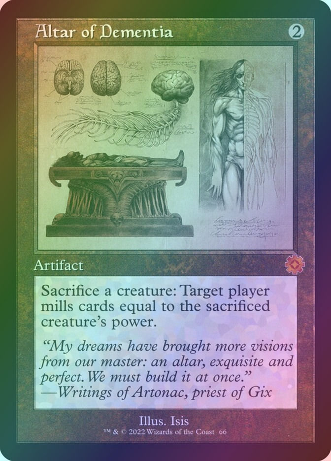 Altar of Dementia (BRR) (66) / Foil / Schematic