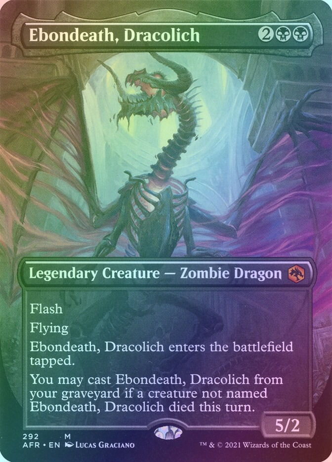 Ebondeath, Dracolich (AFR) (292) / Borderless / Foil