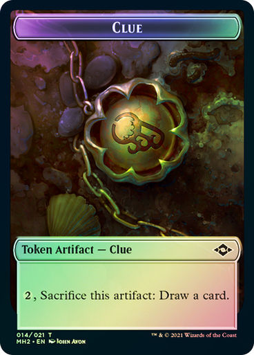 Token (Clue // Thopter) (MH2) / Foil — cara 1 de 2