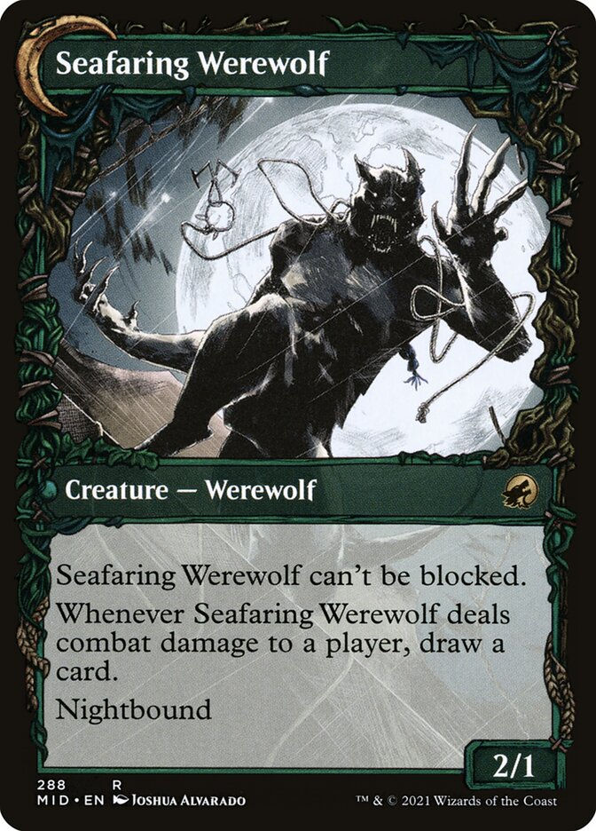 Suspicious Stowaway // Seafaring Werewolf (MID) (288) / Showcase — cara 2 de 2