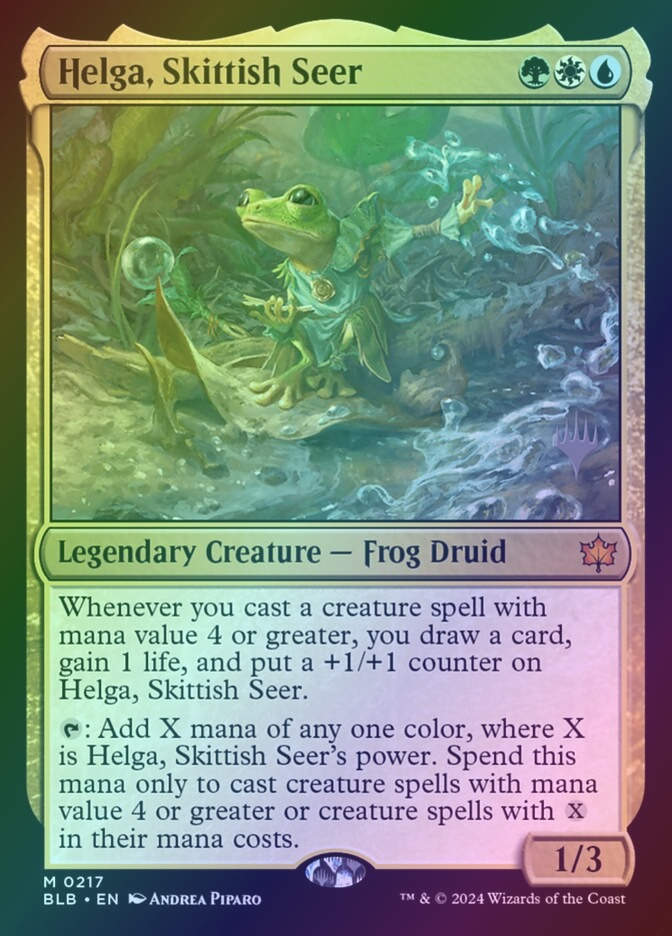 Helga, Skittish Seer (PBLB) (217p) / Foil